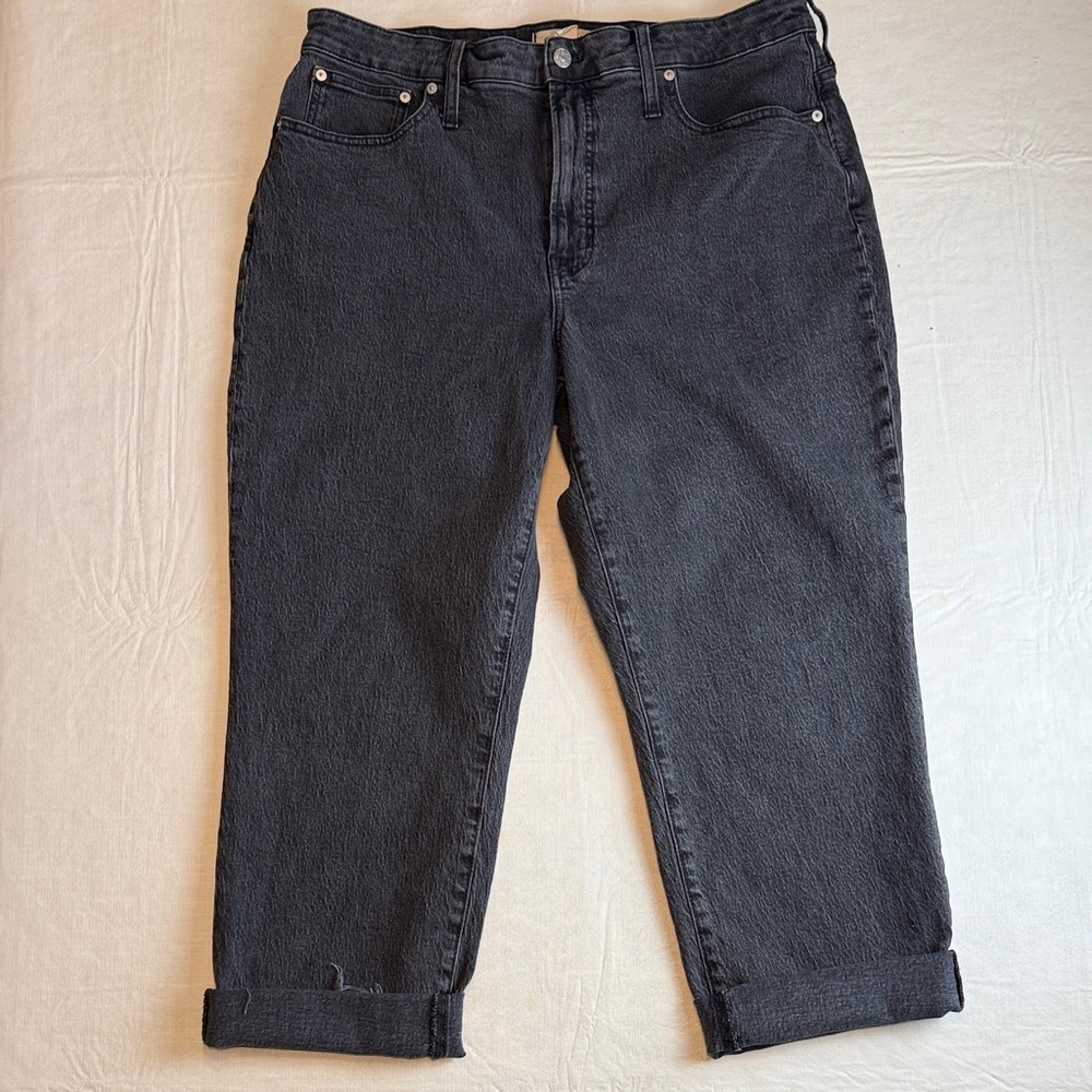 Madewell Women's Charcoal Curvy Perfect Vintage Straight Jeans Size 33 - Picture 5 of 14